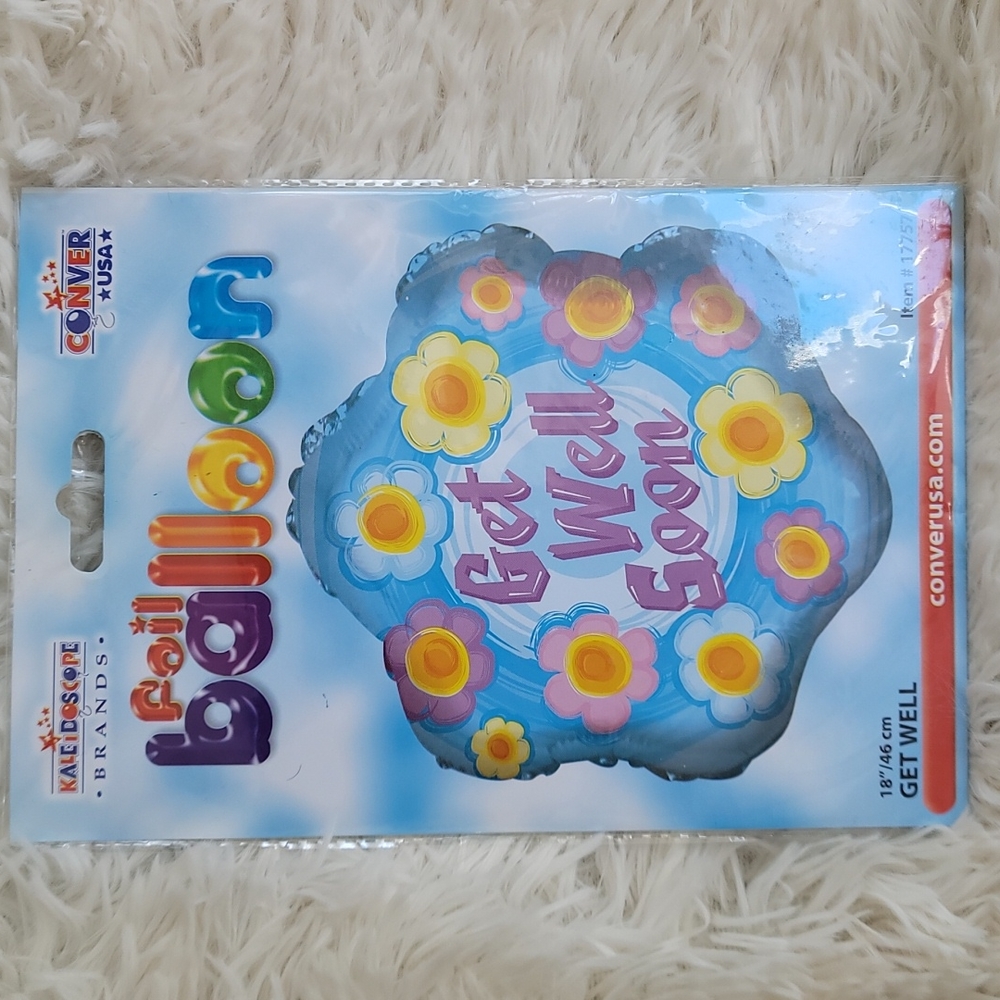 Get well soon, Balloon, flower,